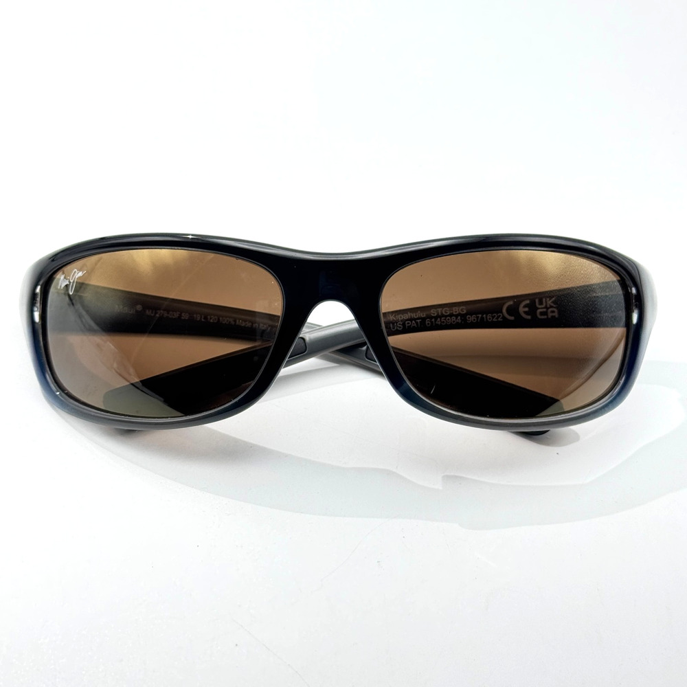Maui Jim Sunglasses Kipahulu STG-BG MJ279-03F Brown Wrap Frame Bronze Lens 59mm